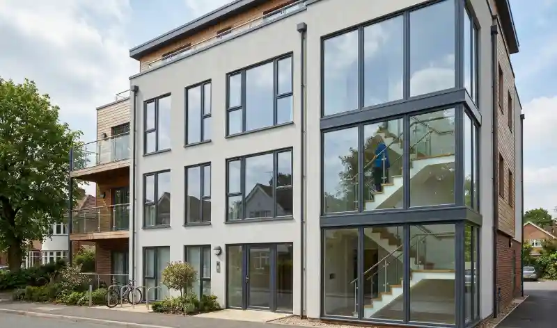 uPVC Fixed Windows for Elevation & Staircase in Telangana & Andhra Pradesh